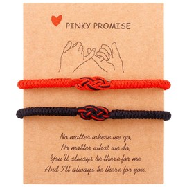 COLORFUL BLING Adjustable Matching Tibetan Red String Bracelets Good Luck Knot Wristband for Women Men Couples Friends Family Long Distance Relationship Protection Jewelry