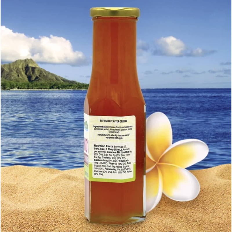 Dip Into Paradise Gourmet Lilikoi Syrup, Passion Fruit Syrup, Made