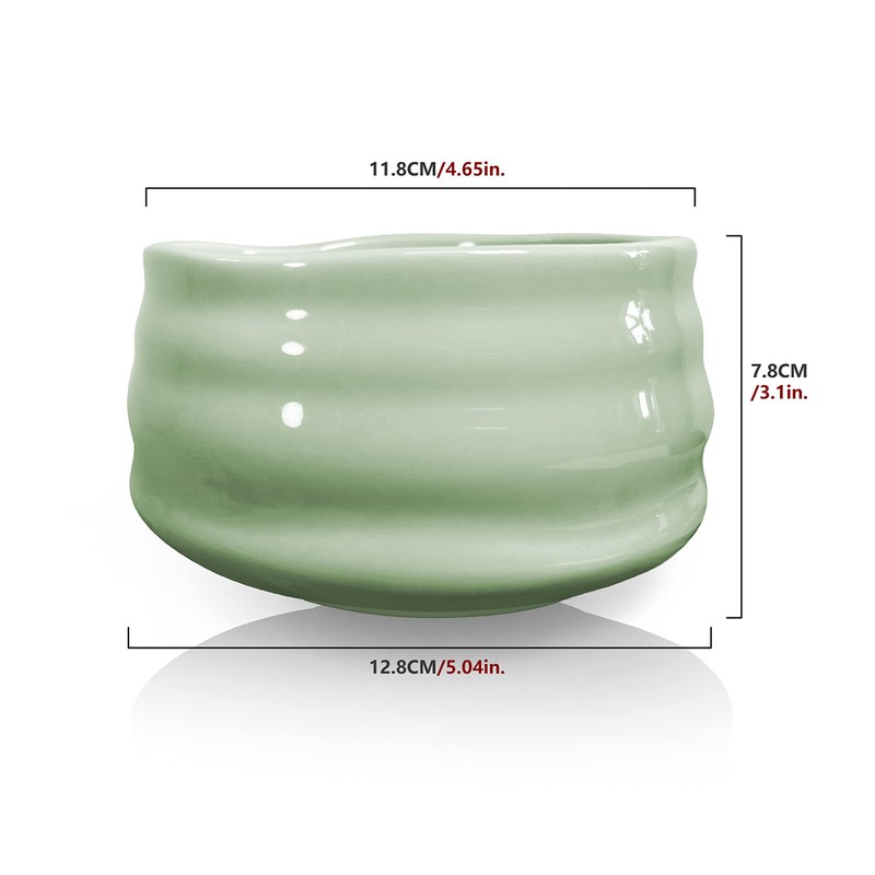 AIYICIII AIYICIII Ceramic Matcha Bowl, Handmade Japanese Green Tea Whisk