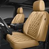 CAR PASS Piping Luxury PU Leather Two Front Car Seat