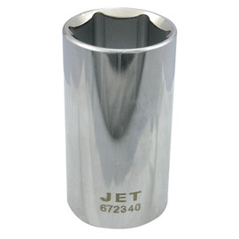 JET 672326-1/2-Inch Drive, 13/16", Deep, 6 Point, SAE Chrome Socket