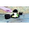 Cookut Lumi raclette Set of 4-Heated by Candle, Ceramic, Black,