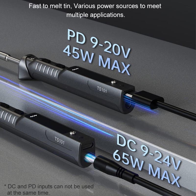 MINIWARE Mini Electric Soldering Iron Kit TS101, 45W Power Supply,
