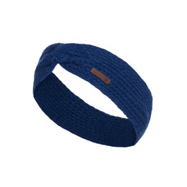Knit Factory - Joy Headband - Knitted Women's Headband - Ear Warmers with Wool - High Quality - Kings Blue