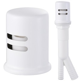 Dishwasher Air Gap Cover, Dishwasher Air Gap Cap for Kitchen Sink, Solid Brass Dishwasher Overflow Vent Cap Replacement Kit, Bright White
