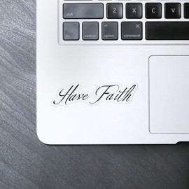 Medium 100mm 'Have Faith' Transparent/Clear Sticker Decal for Windows/Cars/Walls (DC00142165)