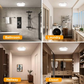 ANOTEK Battery Operated Ceiling Light, Motion Sensor Light Indoor, Motion Activated for Bathroom Stair Hallway Shed Laundry Daylight Auto On/Off