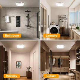Battery Operated Ceiling Light, Motion Sensor Light Indoor, Motion Activated for Bathroom Stair Hallway Shed Laundry Daylight Auto On/Off