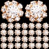 Joez Wonderful 30 Pcs Gold Rhinestone Buttons, Crystal Embellishments Flat