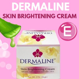 Dermaline Skin Brightening Cream, with Aloe & Vitamin E 2 fl oz (3-Pack)