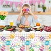 tineit Easter Tablecloth, Happy Easter Eggs Disposable Tablecloths for Easter