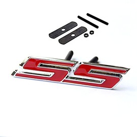 Yoaoo 1x OEM Grille Ss Emblem Badge 3D Compatible with Zl1 1LE Series Front Chrome Red