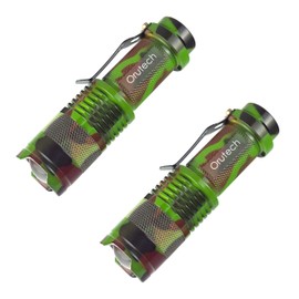 Orutech ca100100a28n0 Ultra Compact LED Handy Light, Mini Flashlight for Easy Carry, Ultra Bright CREE Chip, Waterproof, Zoom Focus Function, Set of 2, Camouflage