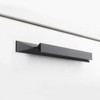 Peaha 10 Pack Kitchen Finger Cabinet Handles Black Edge Pull