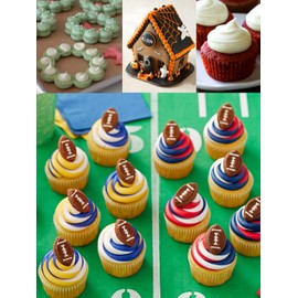 1A Piping Tips and Bags, 3 Large 1A Frosting Tips & 20 Disposable 12" Bags for Swirls, Macarons, Eclairs & More