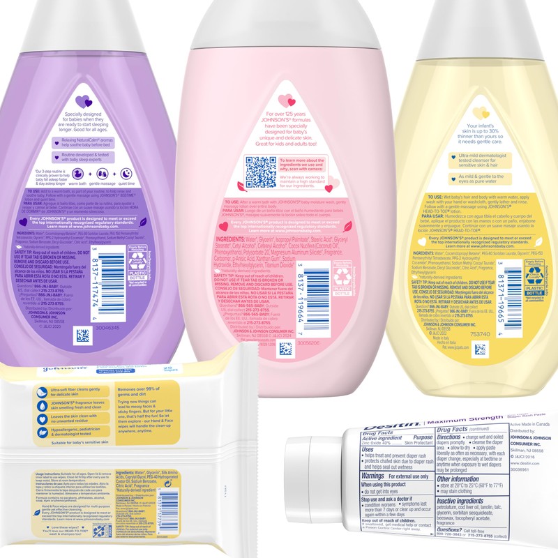 Johnson's Baby Here Comes Baby Gift Set, Baby Essentials for