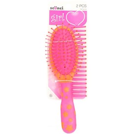 Scunci Girl Brush & Comb Set, Assorted Colors 1 ea (Pack of 10)
