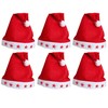Annastore 6 x Christmas Hat with Flashing Stars Santa Hat