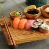 BeldiNest The Olive Wood Sushi Tray and Chopstick Set -