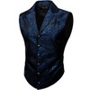 Barry.Wang Mens Victorian Suit Vest Steampunk Gothic Brown Royal Blue