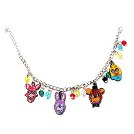 FNAF Freddy Fazbear Bracelet - 5 Night Security Guard Badge Necklace - FNAF Costume Gifts for Men Women and Fans