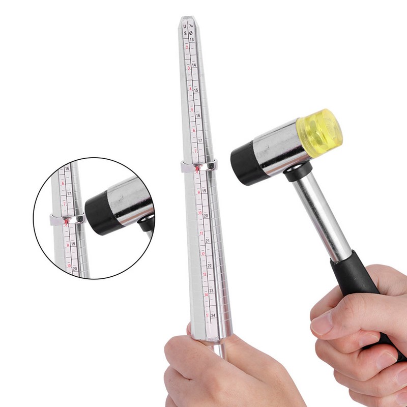 Ring Sizer Measuring Tool Mandrel Gauge Jewelry Hammer Measurement Maker