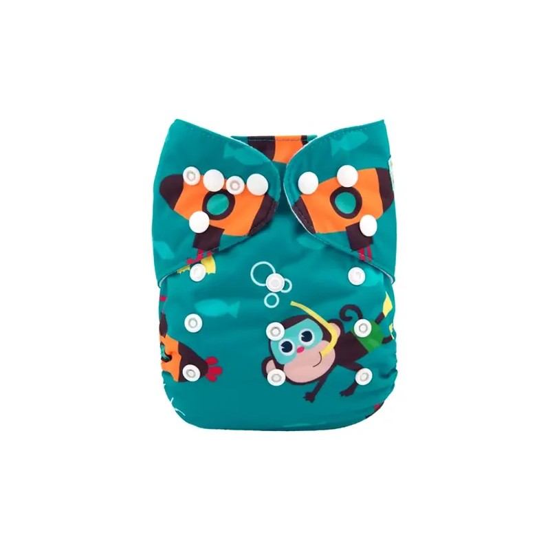 5 Pañales Ecológicos Alva Baby + 5 Absorbentes Microfibra