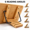 28 x 20 cm Adjustable Bamboo Book Stand with Page