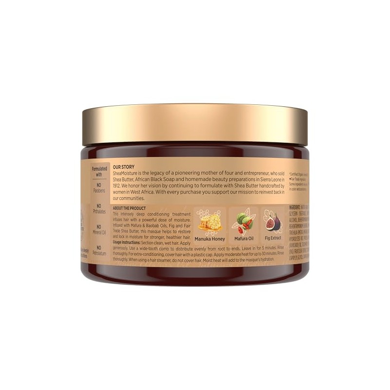 SHEA MOISTURE - Mascarilla hidratante intensiva para el cabello con