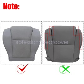 Toyota For 07-13 Toyota Sequoia Tundra Driver Bottom Perforated Leather Seat Cover Gray