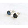 Labradorite Stone Stud Post Earrings, 925 Sterling Silver Gemstone Earring