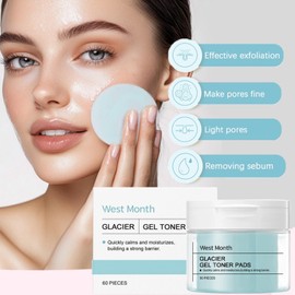 Glacier Gel Toner Pads - Face Cleansing Pads - Toner Pads Korean Skincare for Deep Cleasning,Moisturizing,Firming - Pore Minimizer - Toner Face Pads - Face Wipes - Korean Toner Pads - Cleansing Pads