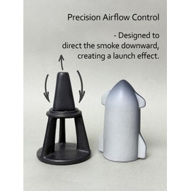 Cyberpunk Starship Incense Burner Holder with Airflow Smoke Effect – Fidget-Friendly Rocket Aromatherapy Decor for Mindfulness, Relaxation, Yoga, Meditation