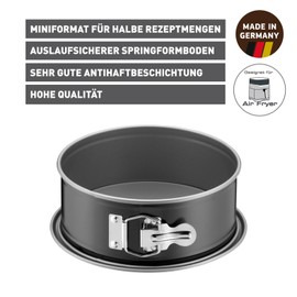 Kaiser Inspiration Mini Springform Tin 20 cm Round Flat Base Round Baking Tin Non-Stick 1/2 Recipe Serving Leak-proof