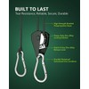 STAYGROW 4-Pack 1/8" Adjustable Rope Hanger, Heavy Duty Ratchet Tie