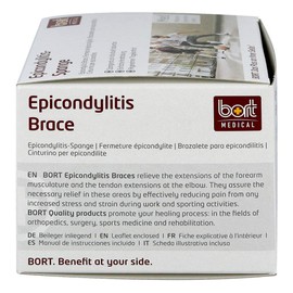 bort 122580 Größe 5 Stabilo Epicondylitis-Spange mit ulnarer Entlastung, rechts und links gleich, Größe 5, silber