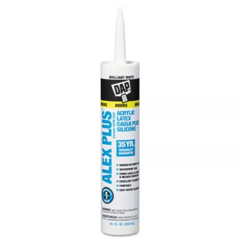 DAP Alex Plus Acrylic Latex Caulk Silicone WHITE Interior &
