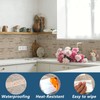 Yipscazo 20 Sheets Peel and Stick Stone Metal Backsplash, PVC