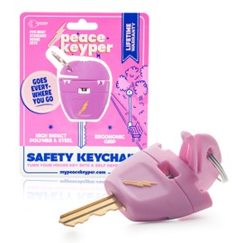 Peace Keyper 2.0 Ergonomic Multi-Grip Safety Keychain - House Key Self-Defense Tool, Personal Protection Accessory, Waterproof, Travel-Safe, Protects Hands from Injury (Pink)