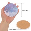 18 Pcs 4 Inch Marble Coaster Set with Holder, Absorbent