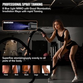 Rechargeable Spray Tan Machine Portable Travel Spray Tan Gun Self Tanners Professional Mobile Spray Tan Airbrush Machine For Home Salon DIY Beach Self Tans and Travelling (Black)