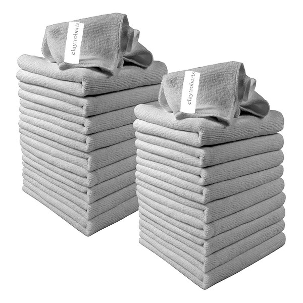 Clay Roberts Microfibre Cleaning Cloths, 40cm x 30cm - Pack