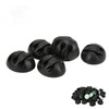 50pcs Cable Clip 3 Hole Silica Gel AntiCorrosion Black Adhesive