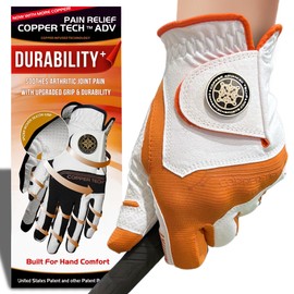 Copper Tech Adv 2.0 Golf Gloves Women Right Handed Golfer & Left Handed Golfer | Joint Support Copper Compression Womens Golf Glove | Tear Resistant Durability and Tacky Grip for Max Control