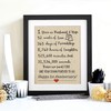 Corfara Framed 1st Anniversary Burlap Print 11" W X 13"