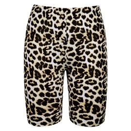 Firpearl Pantalones cortos de natación para mujer, UPF50+, pantalones cortos deportivos de talla grande, tankini, Leopardo, 8