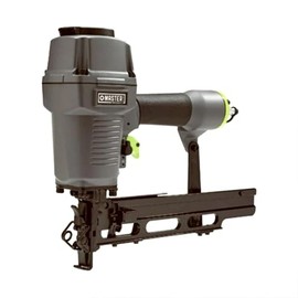 Master Mechanic Pneumatic 16 Gauge 7/16 Inch Medium Crown Upholstery Stapler with Tool Free Depth Adjustment System and Quick Release Nose