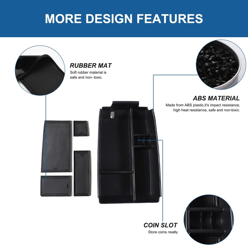 Lcojicep Central Control Organizer Storage Box Compatible with Ford Escape