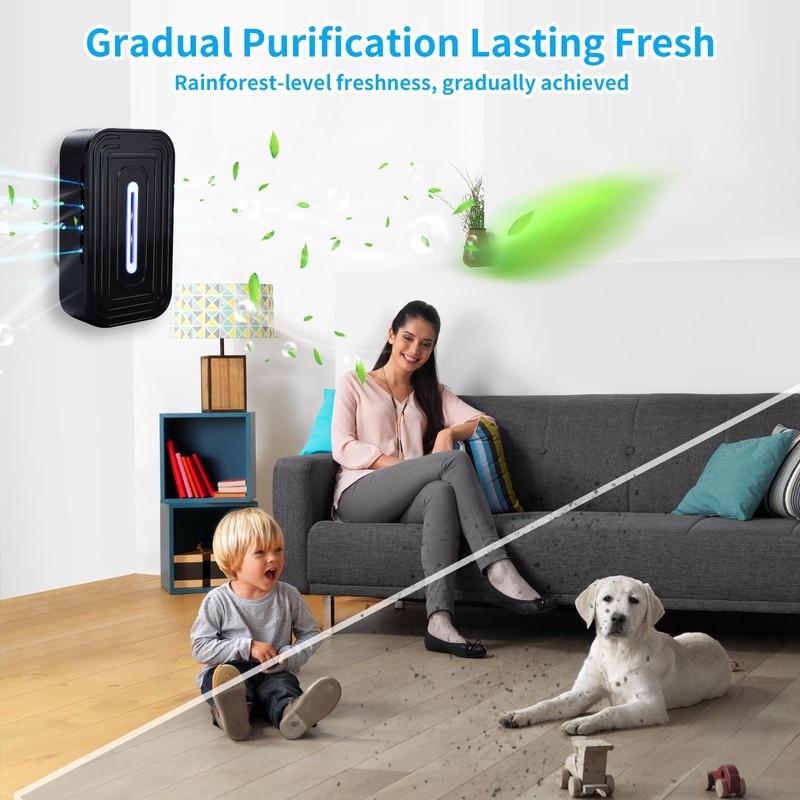 2026 Upgrade 2 Pack Negative Ion Air Purifier 8-Emitter, Quiet