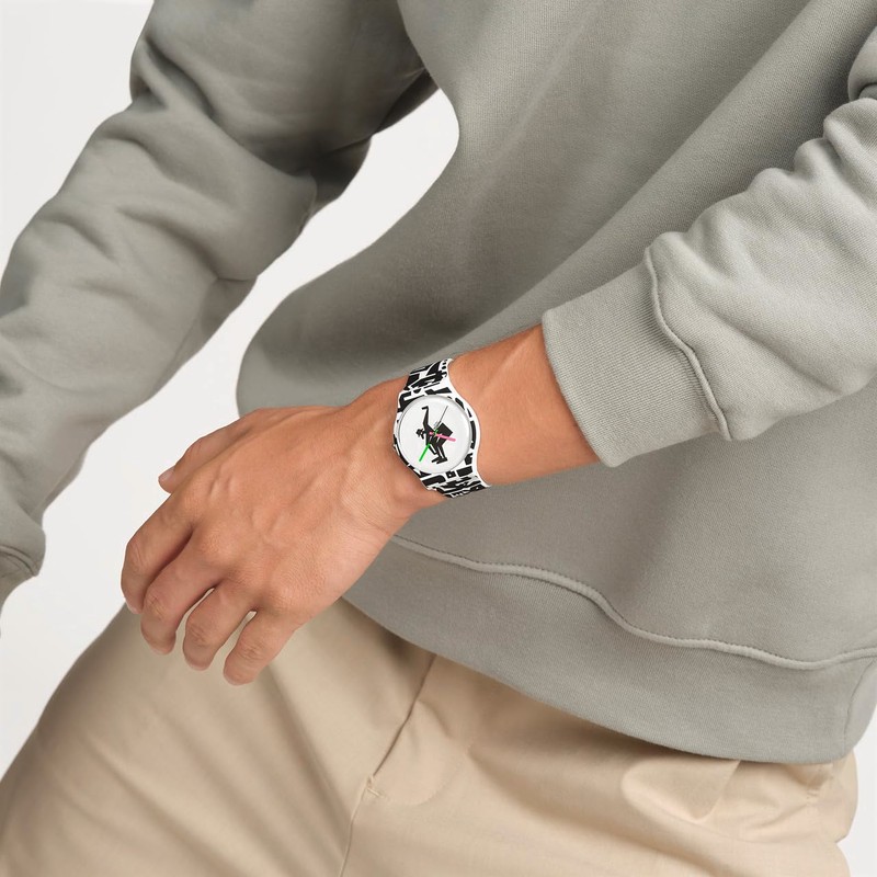 Swatch Casual Watch Unisex White Bio-sourced Quartz Freeze TIME